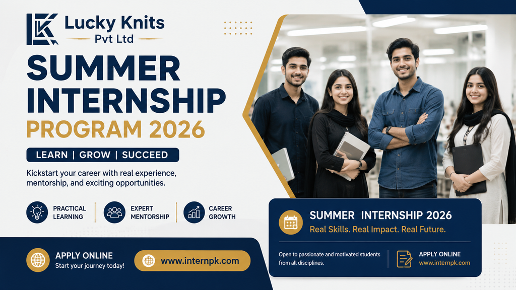 Lucky Knits Pvt Ltd Summer Internship Program 2026 – Online Apply | Male & Female Candidates