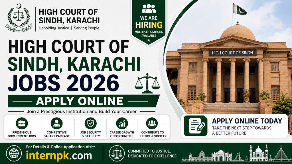High Court of Sindh Karachi Jobs 2026 – Apply Online | Latest Sindh High Court Vacancies