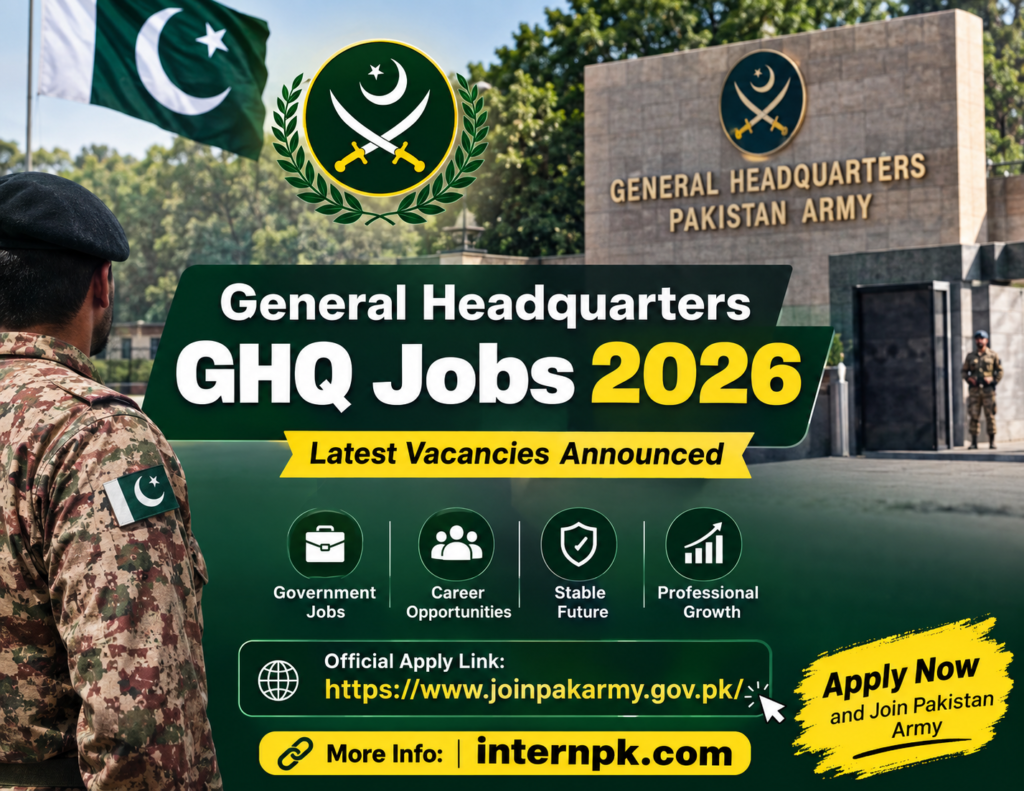 General Headquarters GHQ Jobs 2026