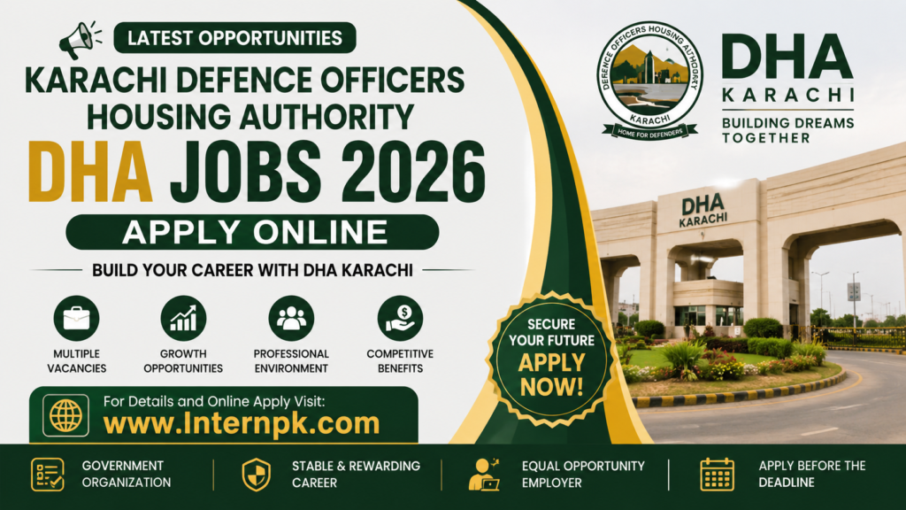 Karachi Defence Officers Housing Authority DHA Jobs 2026 – Apply Online
