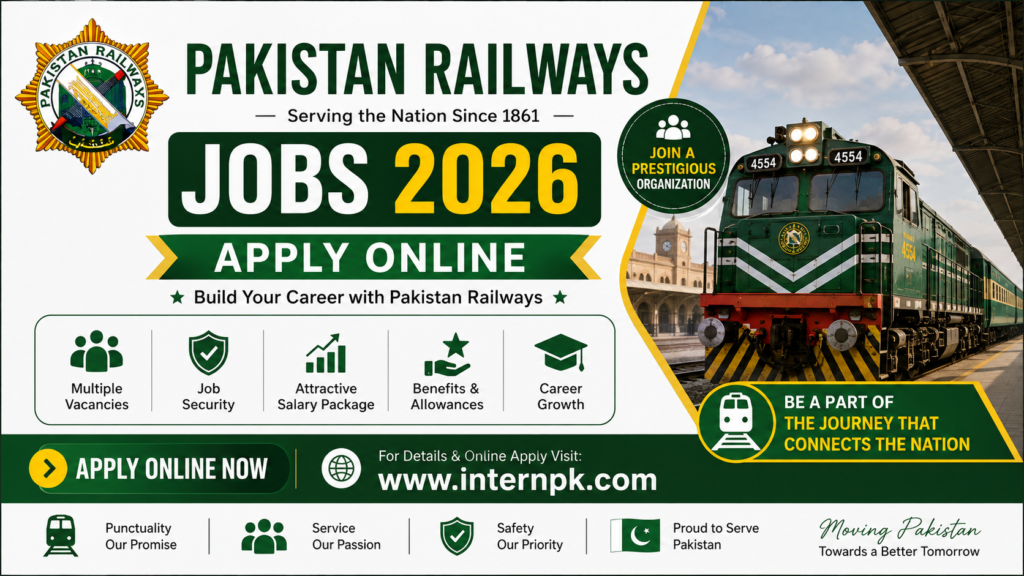 Pakistan Railways Jobs 2026 – Apply Online at Pakrail.gov.pk | Latest Railway Careers
