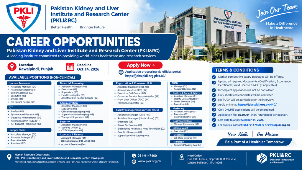 PKLI Jobs 2026